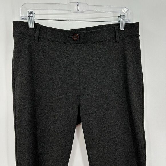 BETABRAND Dark Gray Pull On Stretch Slim Leg Trouser Pants Large Short Petite - Picture 3 of 6